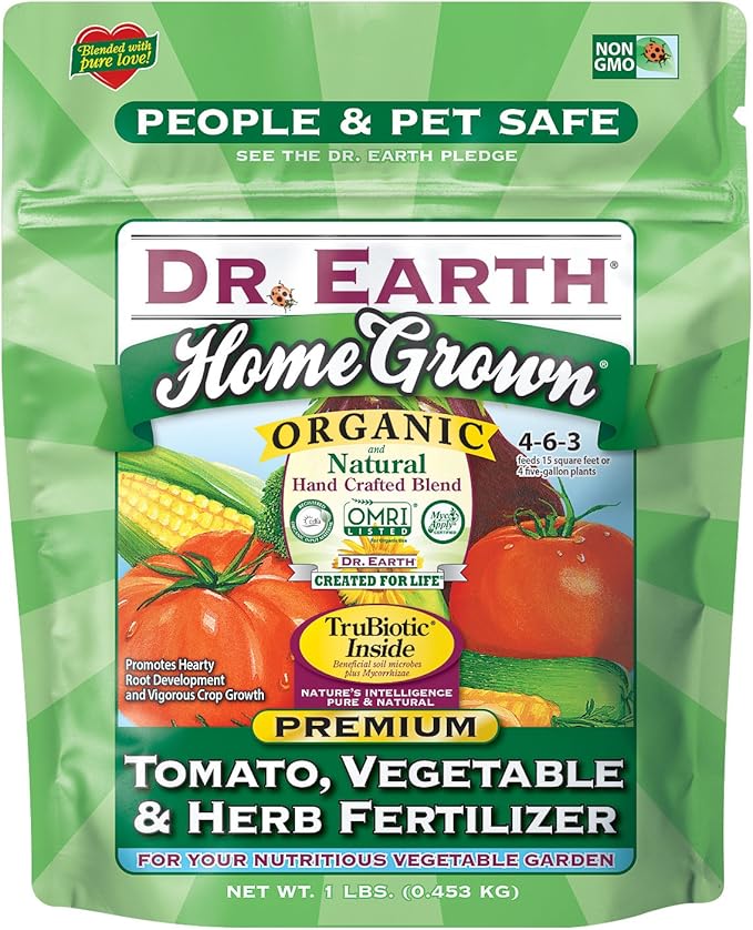 Dr. Earth 73416 1 lb 4-6-3 MINIS Home Grown Tomato, Vegetable and Herb Fertilizer