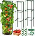 ROADPLUM 2 Pack 48" Tomato Cage for Garden, Heavy Duty Adjustable Plastic Coated Steel Pipe Tomato Stakes Trellis Plant Cages for Vegetable, Fruit, Flower, Rose Vine Climbing Plants