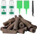Seed Pods Kit for AeroGarden, 30pcs Grow Sponges with A&B Nutrient, 1 Tweezers, 10 Tags, Seed Starter Pods Replacement Root Growth Sponges Compatible with Hydroponics Growing System