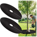 32.5" Non-Woven Tree Mulch Ring, 2 Pack Weed Barrier Mat,Degradable Tree Mulch Used to inhibit Weed Growth and Landscape Weed Control Plant Root Protection