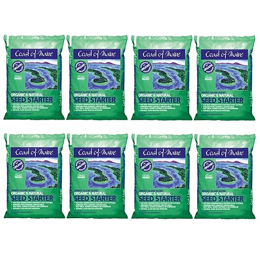 Coast of Maine, 8qt (Pack of 8) Sprout Island Blend, Organic & Natural Seed Starter for Seed Germination & Root Plant Cuttings