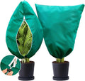 Insoma 2 Packs 2.2 oz/yd² Plant Covers Freeze Protection 31.5" W X 47.3" H, Outdoor Plants Frost Protection Covers with Zipper & Drawstring, Frost Blankets for Tree in Winter