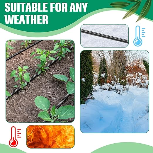 200 ft 5/16 Inch Drip Irrigation Tubing Blank Distribution Tubing Black Garden Watering Tube Line for Irrigation System