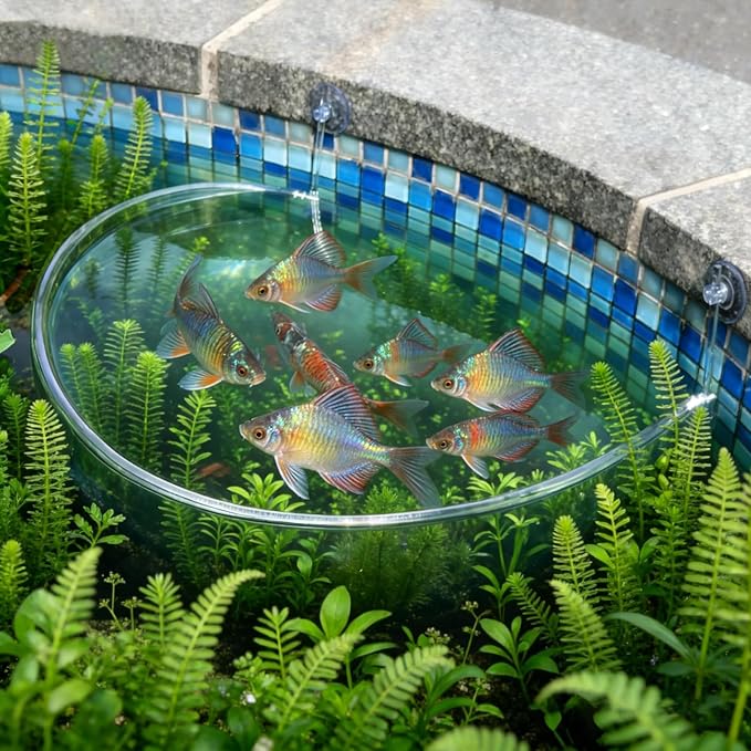 Aquarium Floating Plant Corral Kit for Separating Fish and Floating Aquarium Plants with Lightweight Thin Silicone Tube Height Adjustable Floating Plant Barrier Universal Fit for All Aquariums