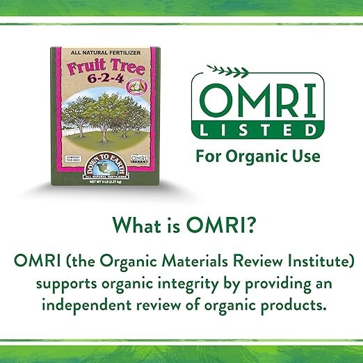 Down To Earth All Natural Fertilizers Organic Fruit Tree - Plant Food for Apples, Pears, Plums and Tropical Fruit Trees 6-2-4, 40 lb