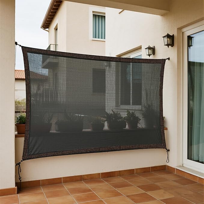 winemana 70% Shade Cloth for Garden- 4x10 FT Breathable Mesh Tarp for Vegetables & Plants, Outdoor Patio Sun Shade with Grommets - Chicken Coop, Dog Kennel Cover