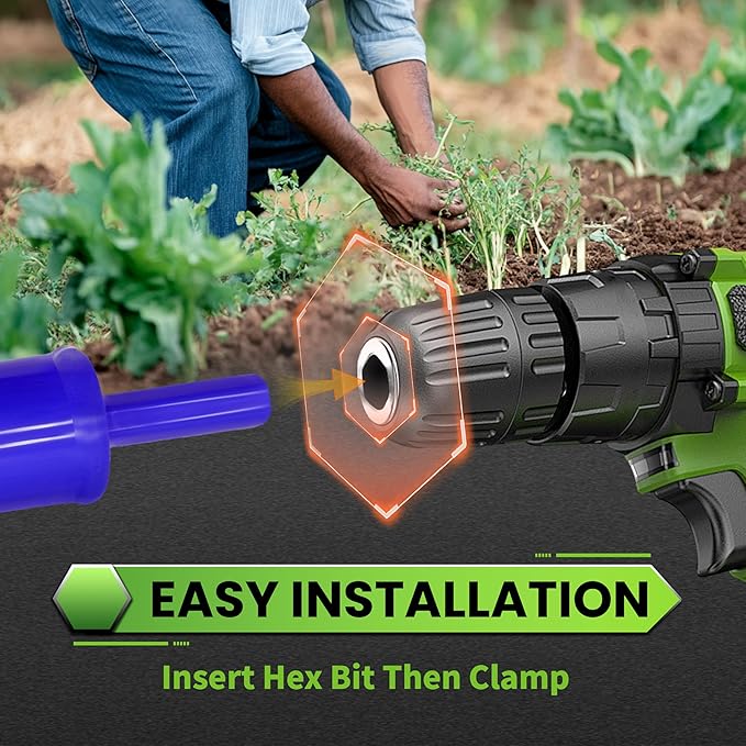 Auger Drill Bit for Planting - 3.5"X16" Heavy-Duty Garden Auger Spiral Drill Bit - Bulb Planter Tool & Auger Post Hole Digger - 3/8" Hex Drive Drill