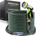 Relxitl Garden Hose, Flexible Water Hose, Ultra Lightweight Non-Expanding hose with 10 Function Sprayer, Leak proof, Pressure Resistant for Yard, Outdoor (Green, 75FT)