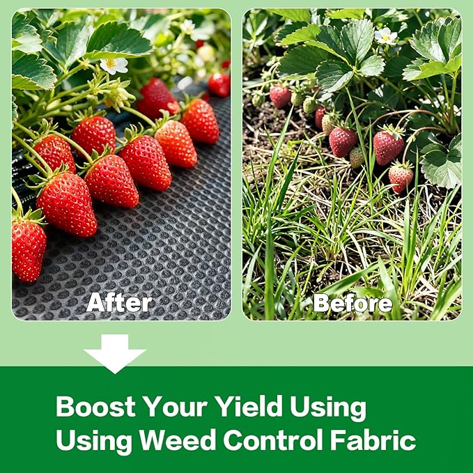 4oz Non-Woven Geotextile Weed Barrier Fabric, 4FTx100FT Heavy Duty Durable Landscape Fabric for Gardening, Landscaping, Erosion Control, French Drains, Ground Cover, Construction Projects (WN4X100)