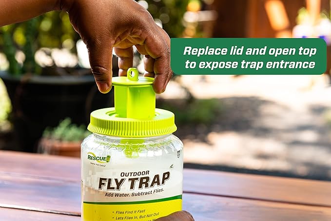 RESCUE! Outdoor Fly Trap - Reusable - 4 Traps