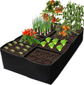 Fabric Raised Garden Bed, Grow Bags to Vegetable Herbs Flowers, 128 Gallon Fabric Plant Pots Indoor Outdoor, 6x3x1ft
