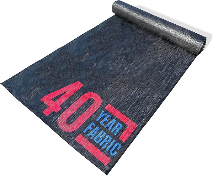 Sandbaggy 4 ft Wide Landscape Fabric | Weed Mat, Ground Cover, Garden | Industrial Grade Fabric | 135 Lbs of Tensile Strength | UV Protected | Approved by DOT (1 Roll - 4 ft x 300 ft)