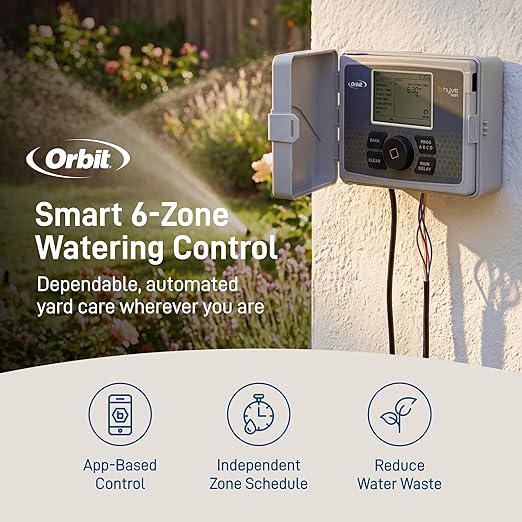 Orbit 57946 B-hyve 6-Zone Smart Indoor/Outdoor Sprinkler Controller