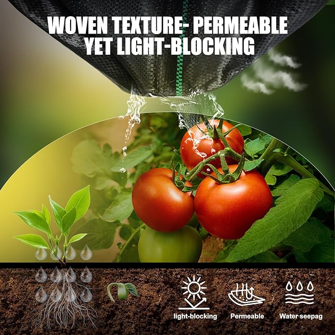 Garden Weed Barrier Fabric 2ft, Heavy Duty Landscape Fabric, Ground Cover Weed Blocker Cloth, Landscaping Fabric for Garden, Vegetable Bed, Path Way (2ft x 100ft)