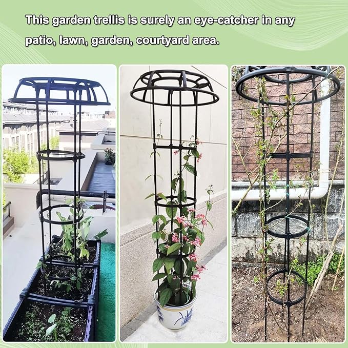 Garden Trellis for Climbing Plants Outdoor, 4.4 Feet Trellis for Climbing Plants, Sturdy Plant Support Trellis for Flowers Vegetable Fruits Vines