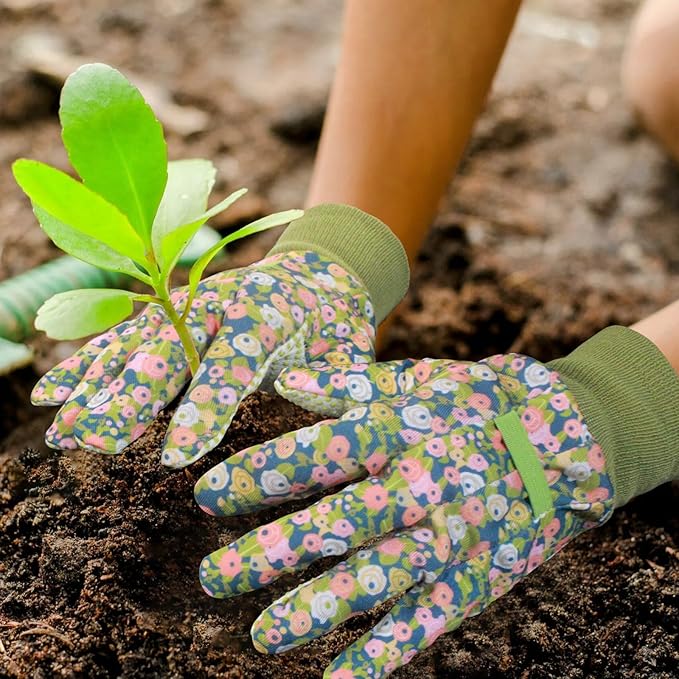 Women's Gardening Gloves Weeding and Thorn Resistant Work Gloves for Digging Planting Pruning Raking-Grown