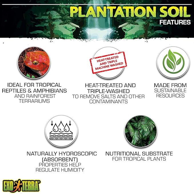 Exo Terra Plantation Soil, 8 Quarts - 3 Count | (Pack of 4)