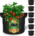 Gardzen 30 Gallon Grow Bags with Waterproof Liner, 500G Thick Nonwoven Fabric Pots, Cuts Watering by 50% in Hot Dry Climates, for Patio Balcony Use (6-Pack)