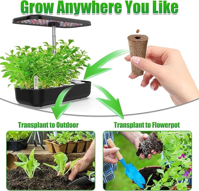 100pcs Grow Sponges Seed Starter Pods, Indoor Plants Hydroponics Supplies Compatible with QYO, LYKO,Idoo Hydroponics Growing System(Square)