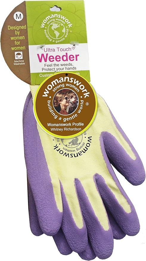 Womanswork Weeding Glove, Purple, Large