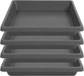 Square Plant Saucer 10 Inch 4 Pack, Plant Drip Trays and Flower Pot Saucers，Doubles Plant Water Catcher Tray, Plant Trays for Indoors No Holes, Plant Drainage Tray Saucers for Potted Plants