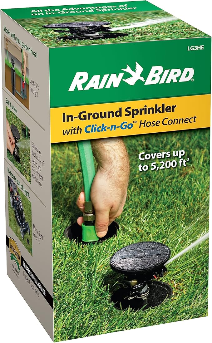 Rain Bird LG3HE In-Ground Impact Sprinkler with Click-N-Go Hose Connect
