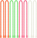 TRIPLE DEER 8Pcs 12-Inch Silicone Cable Ties Colorful Reusable Steel-Core Silicone Twist Gear Tie Straps for Bundling and Organizing, Bendable Holder Strap for Indoor and Out All Purpose