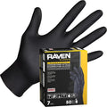 SAS Safety 66517-01 Raven Powder-Free Exam Grade Nitrile - 6 mil 50 Gloves per box