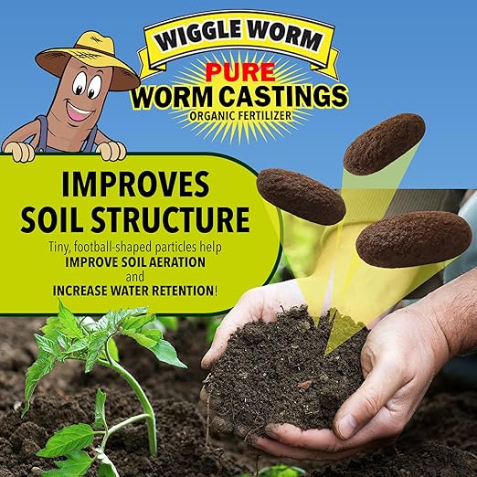 100% Pure Organic Mineral-Dense Worm Castings Fertilizer in Resealable Zipper Pouch, 4.5lbs - Improves Soil Fertility and Aeration for Growing Better Houseplants, Veggies, and More, 2 Pack