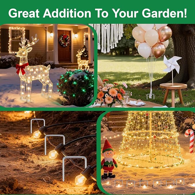50 Pack Landscape Staples Galvanized - 6 Inch 11 Gauge Plant Cover Stakes for Securing Weed Barrier Fabric, Lawn Staples Tent Stakes Garden Stakes Fence Stakes Landscaping Fabric Ground Stakes