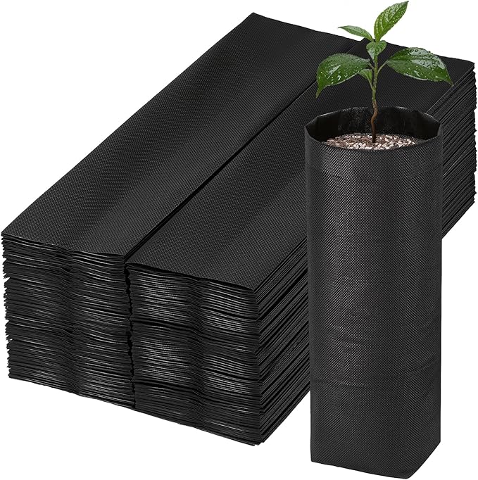Fabric Grow Bags - 7x13.8 inches Breathable Black Seed Starter Plant Grow Bags for Planting Pots, Nursery Pots for Plants, 200pcs