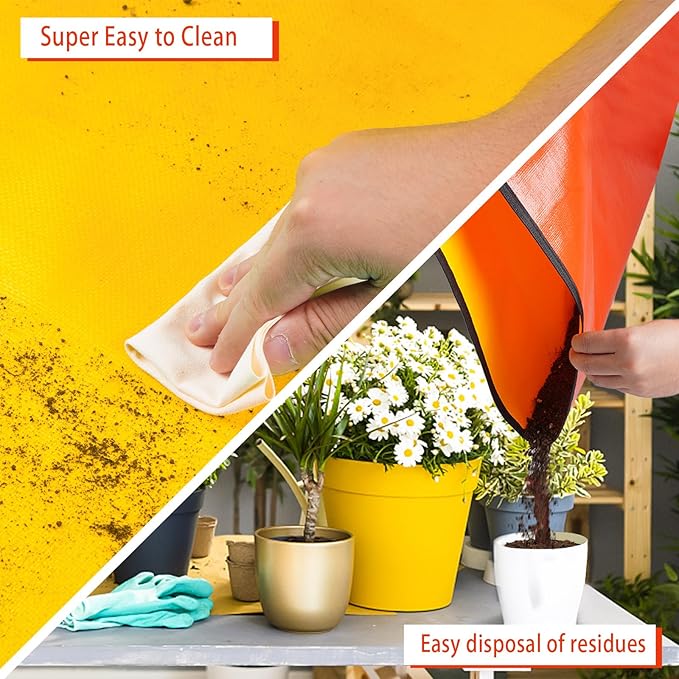 3 PCS 39.5"X39.5" Extra Large Repotting Mat for Indoor Plants Transplanting and Mess Control, Gardening Gifts for Women Men