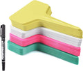 100 Pcs Plant Labels with a Gel Pen, T-Type Waterproof Nursery Garden Markers Plastic Plant Tags, Multicolor, 6 x 10cm