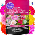 NatureZ Edge Zinnia Seeds for Planting Outdoors, 4500 Flower Seeds, Bulk Semillas De Flores para Sembrar, Pumila Mix 1oz, Zinnia Elegans, Made in USA