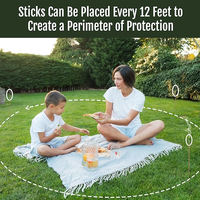 Farm Raised Candles Mintronella Citronella & Peppermint Mosquito Repellent Incense Sticks – 100 Pack – USA‑Made Natural Bug & Insect Repellent – Outdoor Camping, Patio Decor – No‑See‑Um & Gnats, Fly