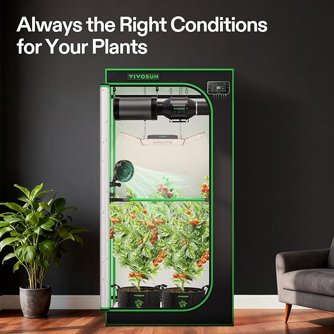 VIVOSUN Smart Pro Grow Tent Kit Plus, 3 × 3ft 3-Plant Kit, WiFi-Integrated Automatic Control with GrowHub E42A+, 2-in-1 Tunable Spectrum LED Grow Light, 360°Ventilation & Circulation Control System