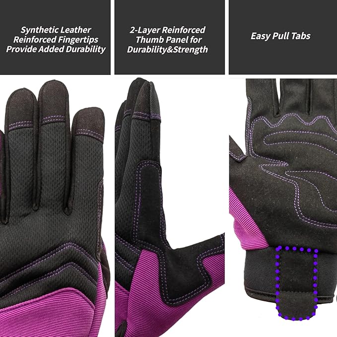 Safety Work Gloves for Men&Women,Utility Working Gloves,Mechanic Gloves,Yard Work Gloves,Performance Fit,Touchscreen