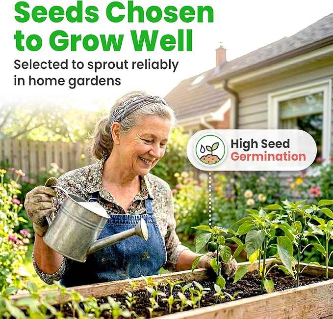 11 Heirloom Seeds for Planting Vegetables and Fruits, 4800 Survival Seed Vault and Doomsday Prepping Supplies, Gardening Seeds Variety Pack, Vegetable Seeds for Planting Home Garden Non GMO