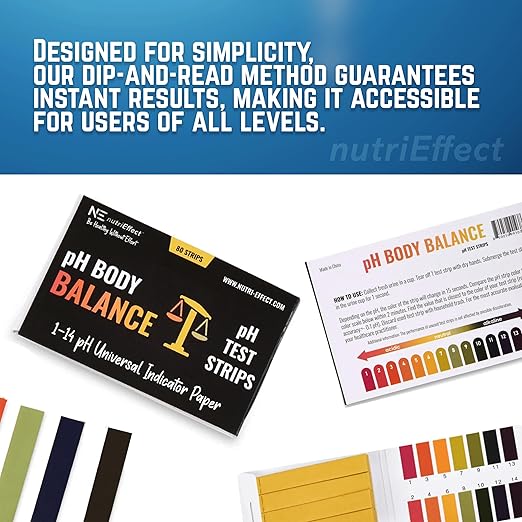 pH Test Strips | Discover Your Body's pH Levels | Urine Test Strips for Balanced Health | Early Imbalance Detection, Dietary Guidance, Health Monitoring | (80 Strips)