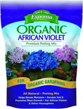 Espoma Organic Premium Potting Soil Mix for African Violets and Indoor Flowering Houseplants. 4 Quart Bag