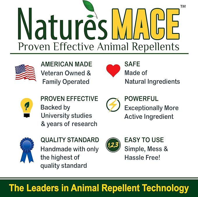 Nature's MACE Rabbit MACE Granules, Rabbit Repellent for Gardens, Lawns, Farms & Landscapes, Treats 19,000 sq ft, Granular Deterrent, 30 Pounds, All-Season Use, Safe for Pets, Children, and Plants