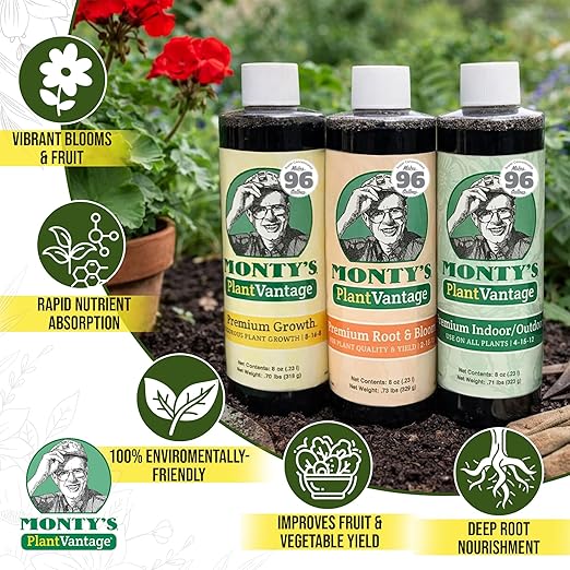 PlantVantage Concentrated Plant Fertilizer Bundle – Liquid Plant Food and Fertilizer for Strong Roots, Stems, and Larger Leaves – Root & Bloom, Indoor/Outdoor, and Premium Growth – 3-Pack, 8 oz Each