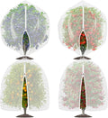OZMI 4 Pack Fruit Tree Blueberry Bush Netting Cover, 2.3Ft x 3.4Ft Reusable Bird Netting for Garden Protection with Zipper & Drawstring, Shrubs Tomato Strawberry Plant Bushes Protector