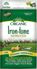 Espoma Organic Iron-Tone 3-0-3 Organic Fertilizer and Plant Food to Help Correct Iron Deficiency (Chlorosis). 20 lb. Bag. Turns Yellow to Green, Non Staining Iron
