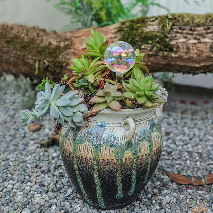 Small Plant Watering Globes 3 Pack, Glass Watering Globes, Plant Watering Globes, Small Watering Globes for Indoor Plants