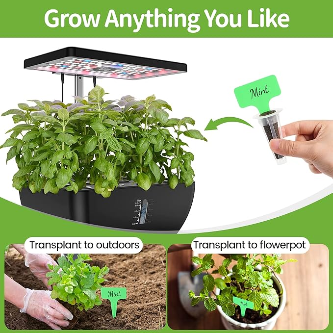 Seed Pods Kit for AeroGarden, 30pcs Grow Sponges with A&B Nutrient, 1 Tweezers, 10 Tags, Seed Starter Pods Replacement Root Growth Sponges Compatible with Hydroponics Growing System