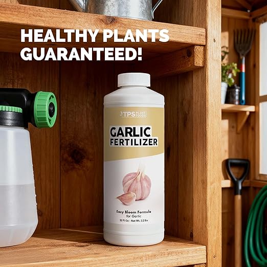 Garlic Fertilizer – Liquid Plant Food for Bigger Bulbs & Strong Root Development, 32 oz