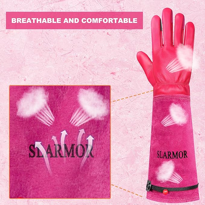 Long Gardening-Gloves Women/Men-Thorn proof Rose Pruning Heavy Duty Gauntlet, Best Garden Gifts for Gardener-XL
