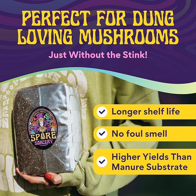 SPORE SORCERY 5 LB All-in-One Grow Bag: Up to 40oz of Mushrooms! Nutrient-Enhanced, Injection Port, Just Add Your Own Spores & Grow Like Magic (5 LB Bag)