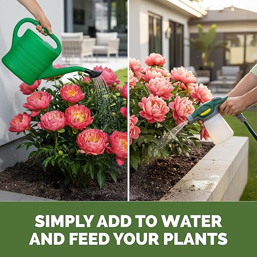 Peony Fertilizer – Liquid Plant Food for Bigger Blooms, Stronger Stems & Healthy Root Development, 8 oz
